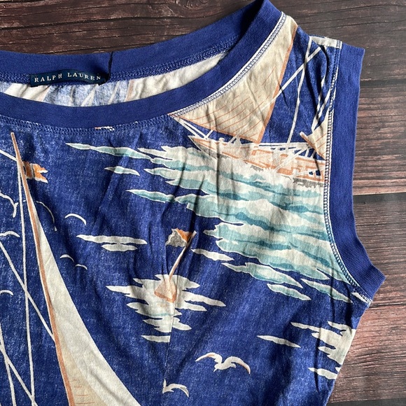 RALPH LAUREN | Sailboats print cotton tank - Picture 3 of 7